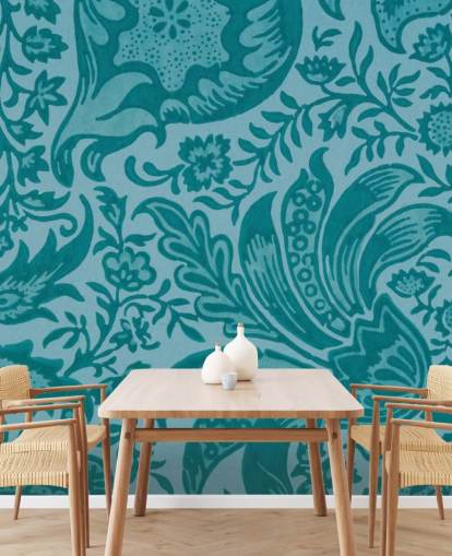 Paisley tyyli sininen tapetti Paisley tyyli sininen tapetti