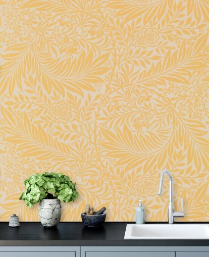 yellow and white vintage floral wallpaper yellow and white vintage floral wallpaper