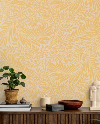 yellow and white vintage floral wallpaper yellow and white vintage floral wallpaper