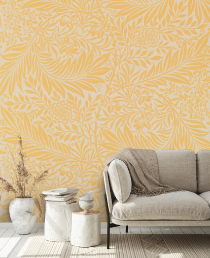 yellow and white vintage floral wallpaper yellow and white vintage floral wallpaper