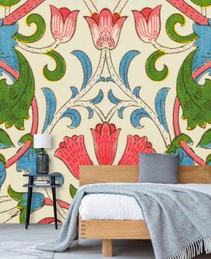 colourful vintage floral wallpaper colourful vintage floral wallpaper