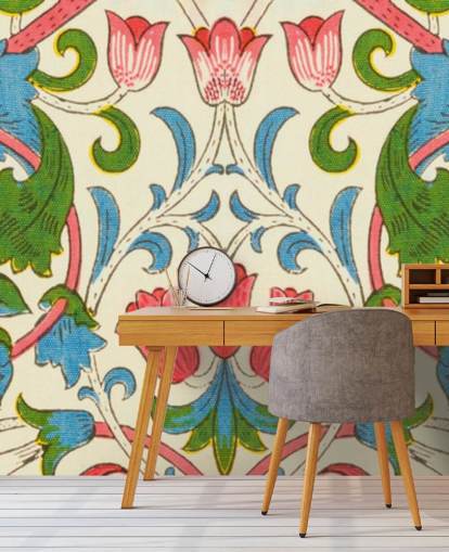 farverige vintage blomster tapet