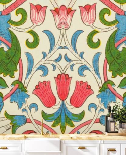 fargerik vintage floral tapet fargerik vintage floral tapet