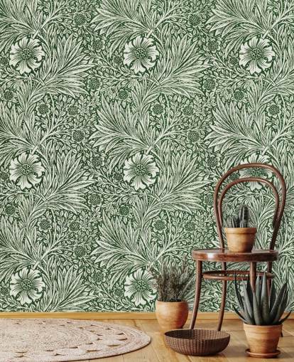 papel pintado vintage floral blanco y verde papel pintado vintage floral blanco y verde