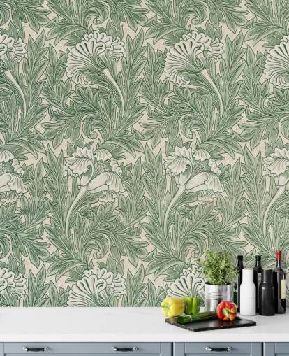 white and green victorian floral wallpaper white and green victorian floral wallpaper