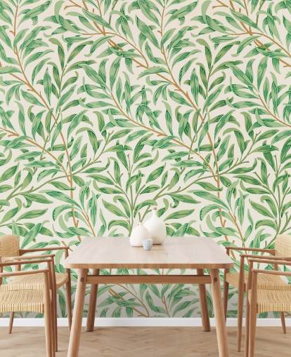 papel tapiz de hojas verdes sobre fondo blanco