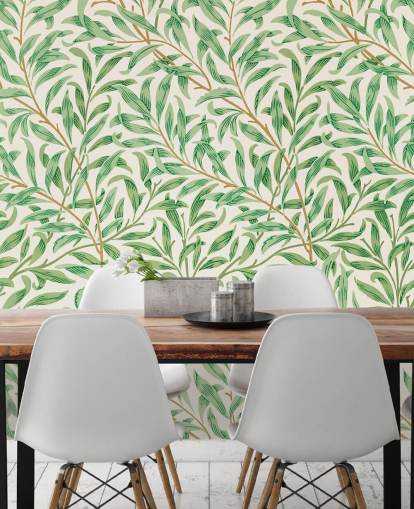 papel tapiz de hojas verdes sobre fondo blanco