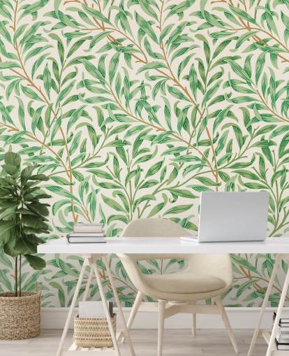 papel tapiz de hojas verdes sobre fondo blanco