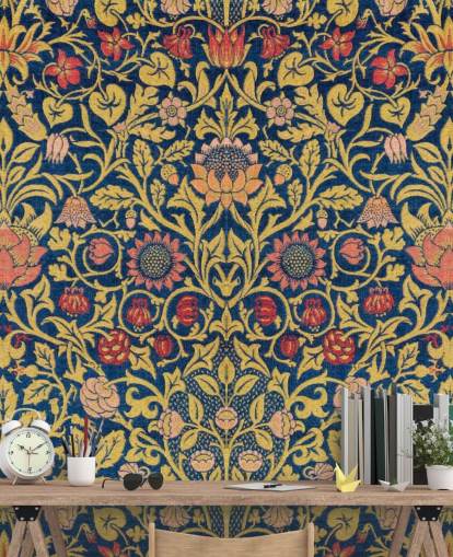 papel de parede padrão vintage floral escuro papel de parede padrão vintage floral escuro