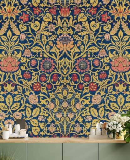 papier peint vintage floral foncé papier peint vintage floral foncé