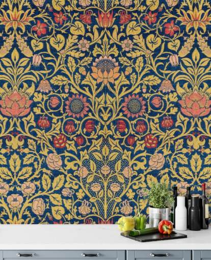 papier peint vintage floral foncé papier peint vintage floral foncé