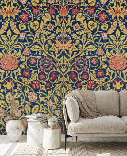 donker bloemen vintage patroon behang donker bloemen vintage patroon behang