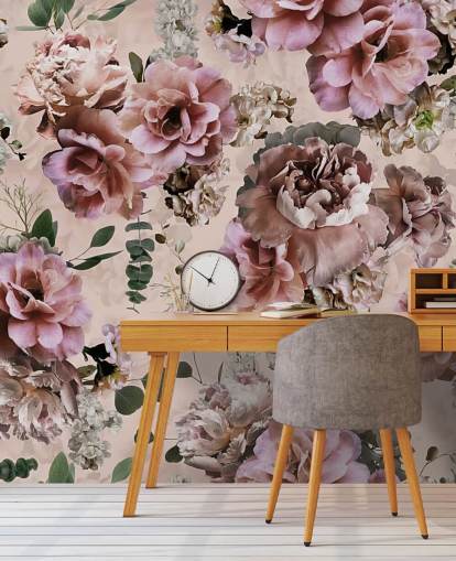 pink and purple floral wallpaper