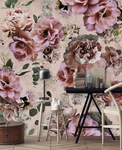 pink and purple floral wallpaper