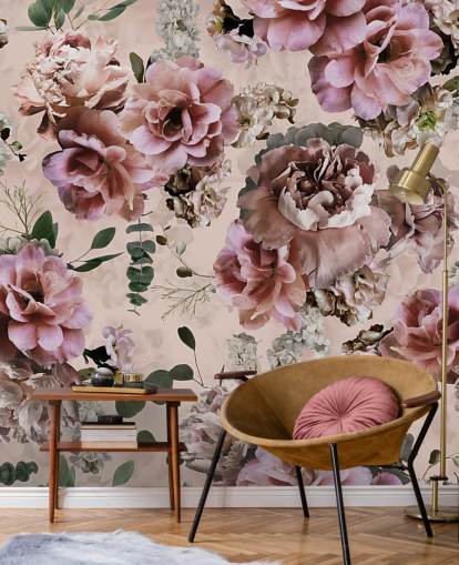 pink and purple floral wallpaper