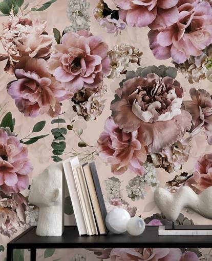 pink and purple floral wallpaper