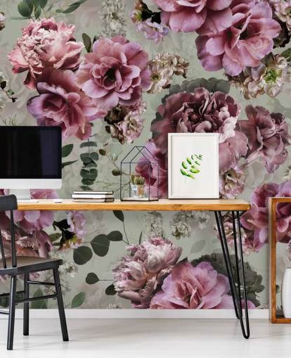 smukke lyserøde blomster grøn baggrund tapet smukke lyserøde blomster grøn baggrund tapet