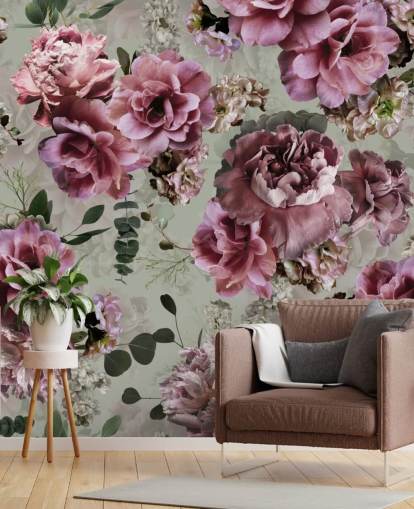 smukke lyserøde blomster grøn baggrund tapet smukke lyserøde blomster grøn baggrund tapet