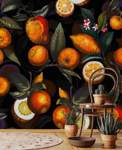 oranges on dark background wallpaper