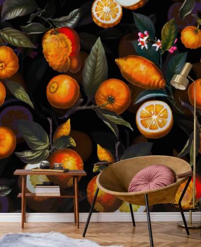 Orangen auf dunklem Hintergrund Orangen auf dunklem Hintergrund