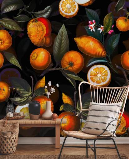 oranges on dark background wallpaper