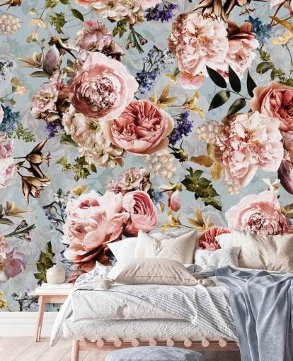 pink roses on blue background wallpaper pink roses on blue background wallpaper