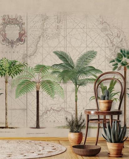 row of tropical trees and map background wallpaper row of tropical trees and map background wallpaper