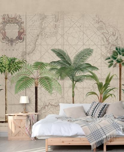 row of tropical trees and map background wallpaper row of tropical trees and map background wallpaper