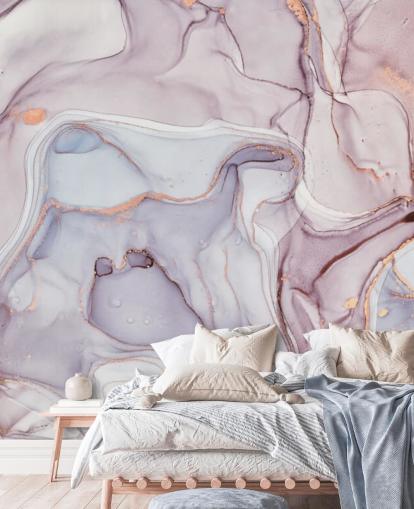 lila und rosa Marmor mit roségoldenen Reflexen Tapete lila und rosa Marmor mit roségoldenen Reflexen Tapete