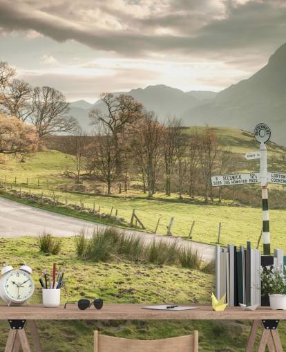 Lake District Road Countryside Wallpaper