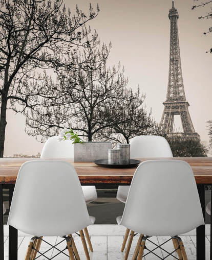 black and white eiffel tower wallpaper