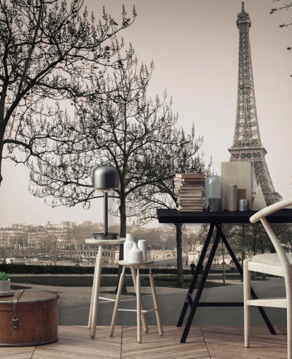 black and white eiffel tower wallpaper