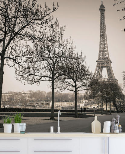 black and white eiffel tower wallpaper
