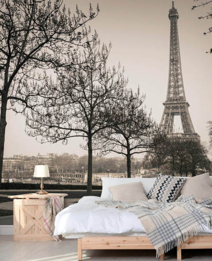 black and white eiffel tower wallpaper