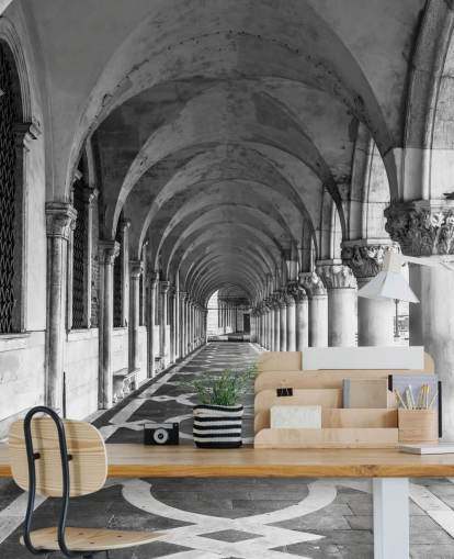 murale quadrato in bianco e nero