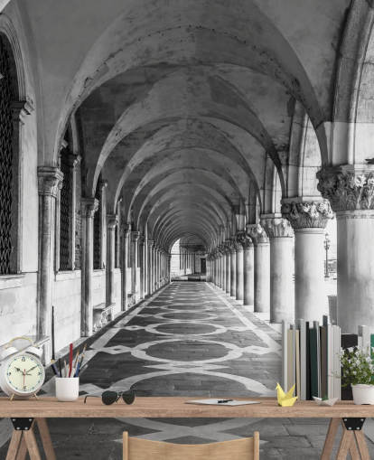 black and white st marks square mural black and white st marks square mural