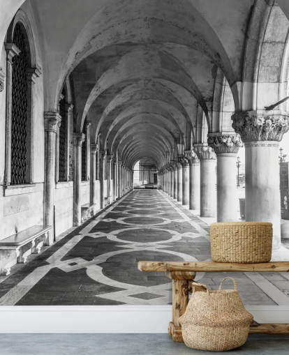 murale quadrato in bianco e nero