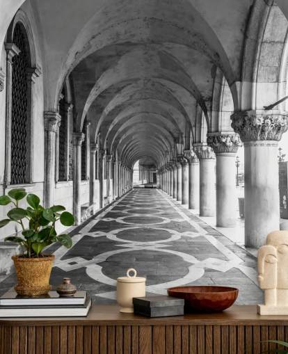 mural cuadrado blanco y negro