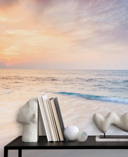 milky white waves and peach sunset sky wallpaper milky white waves and peach sunset sky wallpaper