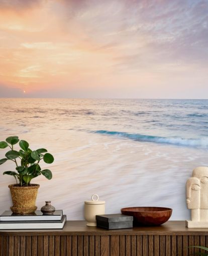 milky white waves and peach sunset sky wallpaper milky white waves and peach sunset sky wallpaper