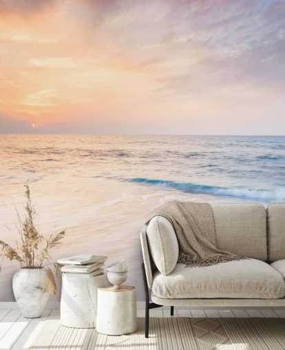 milky white waves and peach sunset sky wallpaper milky white waves and peach sunset sky wallpaper