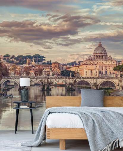 utsikt over st peters basilika fra elv tapet