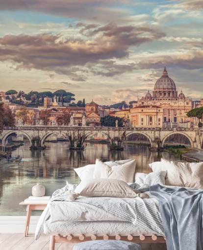 utsikt over st peters basilika fra elv tapet