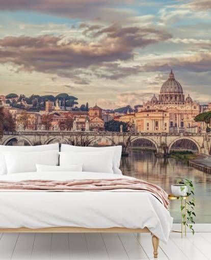 view of st peters basilica from river wallpaper view of st peters basilica from river wallpaper