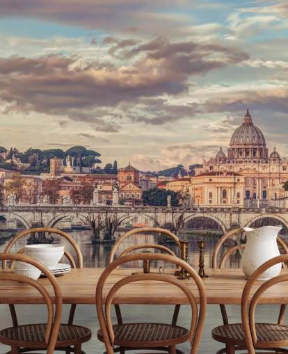 view of st peters basilica from river wallpaper view of st peters basilica from river wallpaper