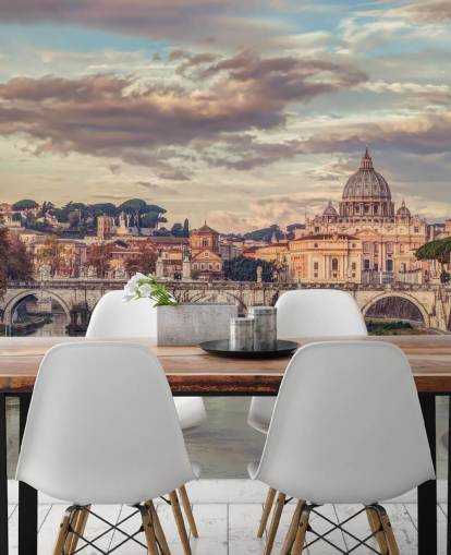 view of st peters basilica from river wallpaper