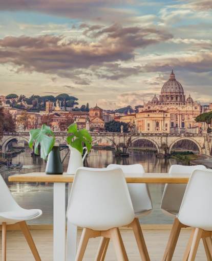 view of st peters basilica from river wallpaper