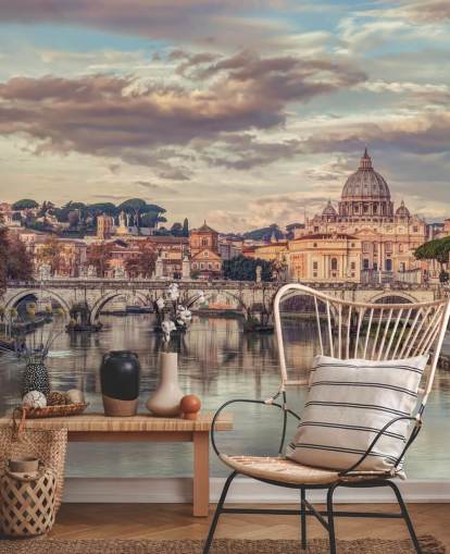 view of st peters basilica from river wallpaper view of st peters basilica from river wallpaper