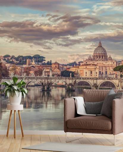 utsikt over st peters basilika fra elv tapet
