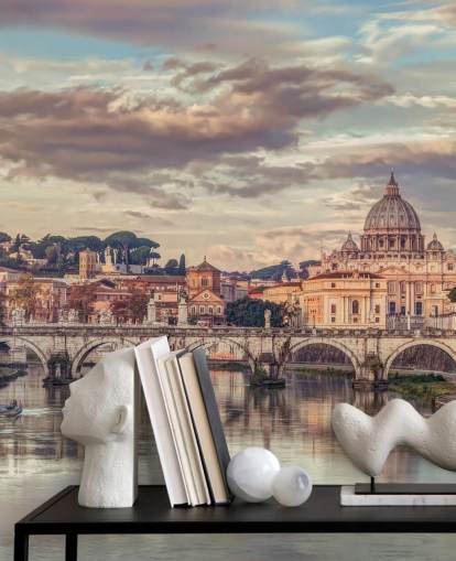 utsikt over st peters basilika fra elv tapet